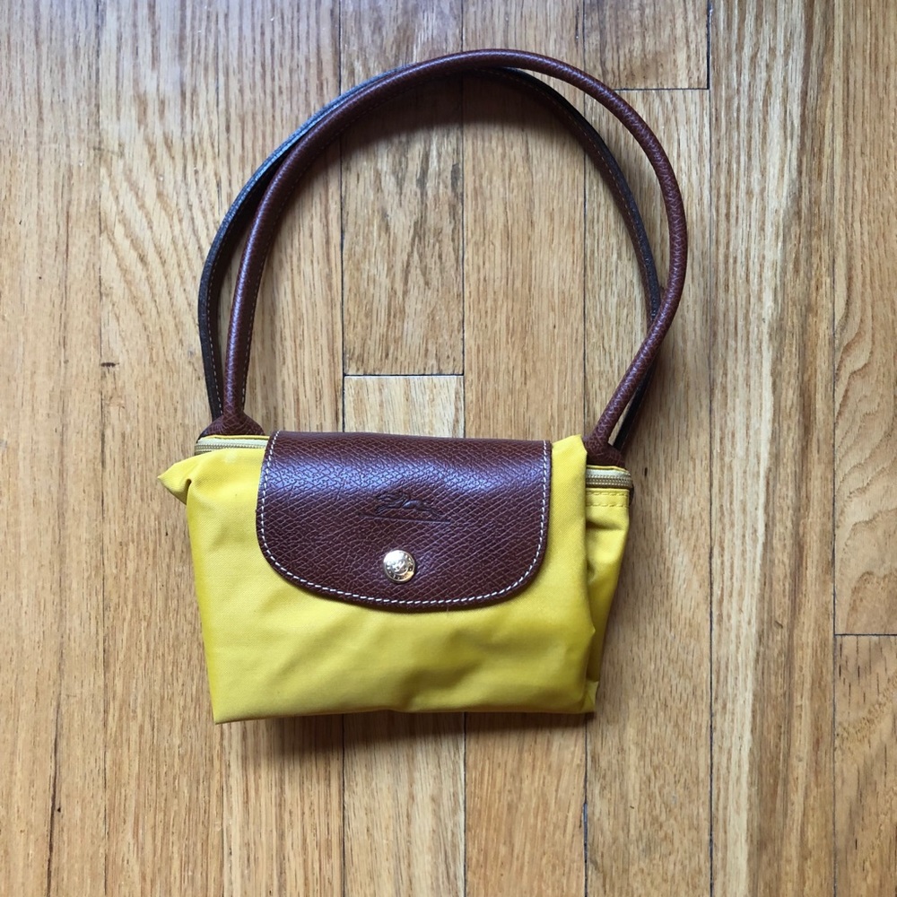 Longchamp mustard medium bag